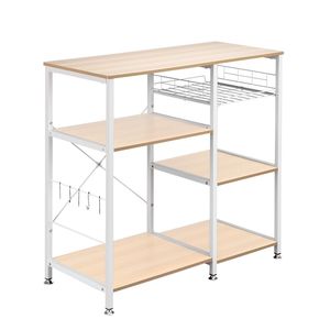 Carrito de Almacenamiento Industrial Vintage de 3 Niveles para Cocina, Estante de Trabajo, Estante para Panadería, Soporte para Horno de Microondas - Product Image 4
