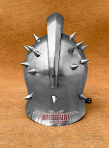 Casco de Gladiador Medieval Hecho a Mano, Plateado y Pulido, de Acero Suave, Armadura de Guerrero Griego Romano, para Fiestas de Navidad y Halloween - Product Image 2