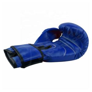 Poinçonnage en cuir PU respirant de couleur bleue-Entraînement de boxe sparring-Mitaines de combat-Gants d'arts martiaux 10oz 16oz - Product Image 2