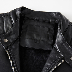 Veste de moto d'hiver pour homme, de haute qualité, nouvelle mode, en cuir à carreaux/uni, coupe-vent, respirante, manches longues - Product Image 6
