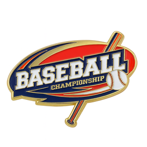 Pins échangeables personnalisés en émail avec logo d'équipe sportive en métal, mascotte de l'équipe, sur le thème du baseball - Product Image 2