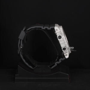 Moissanite Diamond Iced Out <b>Watch</b> Luxury Hip Hop Rose Tone Dial Rubber Strap Quartz Digital Sport Custom <b>Men</b> Wrist <b>Watch</b> - Product Image 3