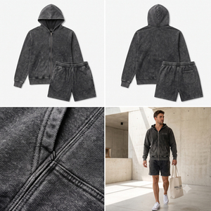 Conjunto Deportivo de 2 Piezas con Capucha y Cremallera, Personalizable con Logotipo, Unisex, Transpirable, Ecológico, de Peso Medio, para Verano, con Camiseta de Manga Larga - Product Image 4