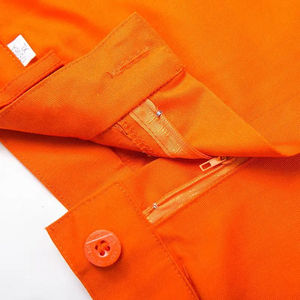 Pantalones de Trabajo de Seguridad para Hombre, Color Naranja, Alta Visibilidad, Antiestáticos, No Tóxicos, de Poliéster y Algodón, con Tiras Reflectantes para Trabajadores de la Construcción - Product Image 6
