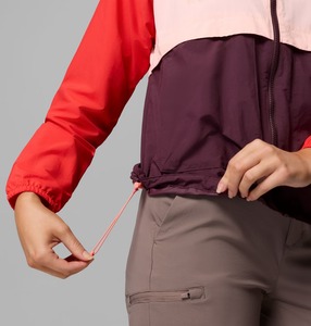 Women's Color Block Hooded <b>Racer</b> <b>Jacket</b> Full Sleeve Zipper Closure Windproof Woven Polyester Spring Wear - Product Image 4