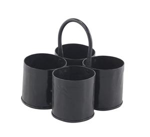 Soporte de hierro para botellas de vino con asa, expositor moderno para encimera de cocina, estante de almacenamiento de mesa con ruedas para 3 botellas - Product Image 2