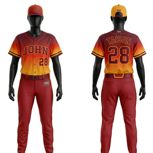 Ensemble d'uniformes de baseball pour femmes en polyester 180 GSM de qualité supérieure, jaune marine à rayures, design à panneaux, sublimation, logo personnalisé, tenue d'équipe - Product Image 6