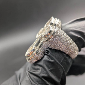Iced Out <b>Cross</b> <b>Ring</b> Luxury Hip Hop Bling Statement <b>Ring</b> Diamond Look <b>Silver</b> Fashion Jewelry Gift - Product Image 6