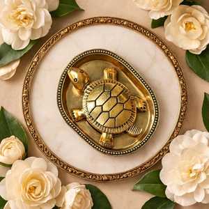 Figurine de tortue religieuse en laiton pur, faite à la main, décoration traditionnelle Feng Shui, motif animal, décoration de table, décoration de salon - Product Image 5
