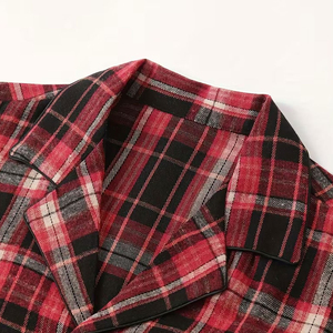 <b>Men's</b> Plaid Flannel <b>Pajama</b> <b>Set</b> Long Sleeve Full Length Cotton Sleepwear Winter Casual With Pockets Soft Machine Washable - Product Image 3