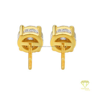 Boucles d'oreilles sophistiquées en diamant Moissanite, en argent Sterling 925, bijoux de luxe élégants pour femmes, pour toutes les occasions - Product Image 2