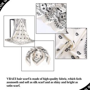 Foulard en satin effet soie pour cheveux, idéal pour dormir et voyager, personnalisable en gros (OEM) - Product Image 4