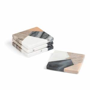 Posavasos de Té de Mármol Natural Ecológicos, Duraderos y Lavables, Juego de Posavasos Promocionales de Piedra para Bebidas - Product Image 6