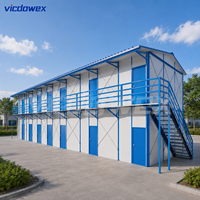 VICDOWEX Maison préfabriquée de type K à assemblage rapide, panneau sandwich en acier, design modulaire contemporain pour projets de bureaux et utilisation en campement