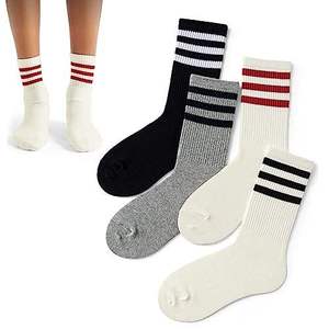 Custom Logo Stripe Retro Sport <b>Socks</b> Men's <b>Moisture</b>-wicking Cotton <b>Socks</b> Cushioning Crew High <b>Socks</b> Men Quality Vietnam Factory - Product Image 3