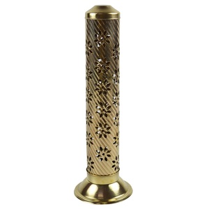 Decorative Golden Colored Incense Holder With <b>Brass</b> Metal <b>Sheet</b> Design Incense Burner Light Weight for Indoor Decor Design - Product Image 1