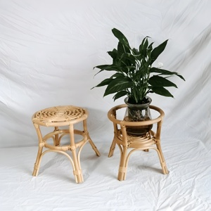 Stands de plantes en osier naturel élégant support de support de pot de jardinière en rotin d'intérieur pour plantes accessoires de décoration de la maison - Product Image 5