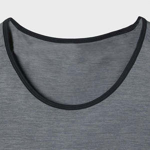 เสื้อกล้ามคอกลมสีเทาสำหรับผู้ชาย เนื้อผ้าถัก ระบายอากาศได้ดี ใส่สบาย เหมาะสำหรับออกกำลังกาย แห้งเร็ว - Product Image 6