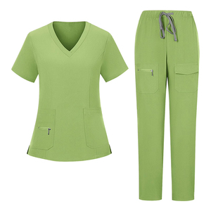 High Quality Women's Hospital Scrub <b>Sets</b> Comfortable Stretchy Fabric Anti-Bacterial <b>Doctors</b> Scrub Suits - Product Image 1