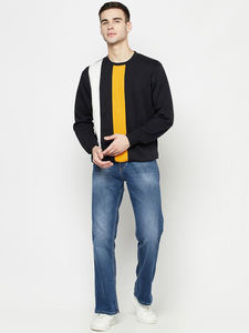 Sweat-shirt en molleton de coton et polyester de qualité pour hommes, impression de logo personnalisée, col rond uni, teinture unie, vente en gros pour l'hiver - Product Image 1