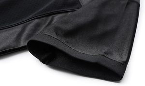 Maillot de sport en mesh noir à manches courtes, léger, séchage rapide, broderie personnalisée, 100% polyester, t-shirt athlétique - Product Image 6