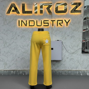 Customizable Cotton Sweat Pants Breathable Solid Loose Fit Mid Waist Casual Street Style <b>Trouser</b> - Product Image 2