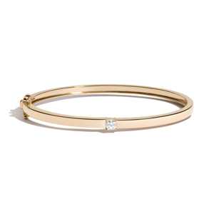 Custom Diamond Hinged Bangle 14K 18K Gold 3.5mm Stackable <b>Cuff</b> <b>Bracelets</b> For Women's Stacking Bangle Everyday Wear Wholesale - Product Image 1