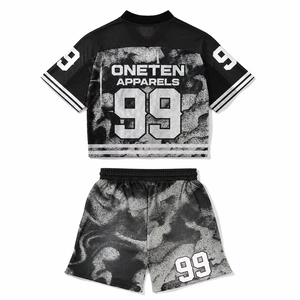 Ensemble Maillot et Short de Sport Personnalisé pour Homme – Col en V, Tenue Athlétique, Vêtements de Performance, Fournisseur OEM, Logo Personnalisé - Product Image 1