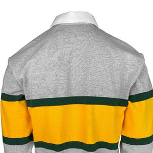 Camiseta de Rugby Personalizada de Alta Calidad para Hombre, Diseño a Rayas, Manga Larga, Cuello Polo, Estilo Polo, Ropa Deportiva - Product Image 4