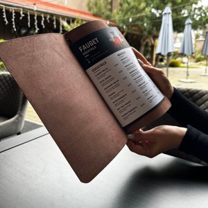 Porta Menús de Cuero Genuino, Cubierta de Menú para Restaurante, Libro de Menú de Hotel de Lujo, Funda de Cuero con Grabado Personalizado LMC-0156 - Product Image 5