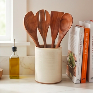 Hand Polished Wooden Flatware Set 5-Piece Bohemian Design Matte Finish Flatware For <b>Camping</b> Use Events And Hotel Use - Product Image 4