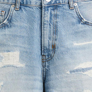 Shorts en jean extensibles taille mi-haute 100 % coton pour femme, coupe droite, séchage rapide, respirant, idéal pour l'été, vente en gros - Product Image 3