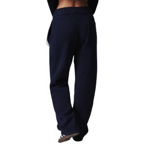 Pantalones Deportivos de Punto Azul Marino Unisex, Pantalones de Chándal de Punto Suave, Cintura Elástica, Ropa Casual para Estar en Casa o Salir a la Calle, Cálidos para Invierno, Tallas Personalizadas - Product Image 5