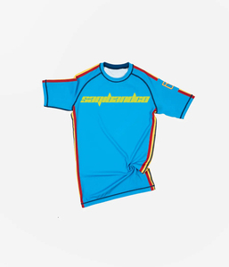 Camiseta Deportiva Saqibandco para Hombre, Azul, para MMA, Manga Corta, Impresión por Sublimación, Secado Rápido, Corte Regular, Ropa Deportiva para Adultos - Product Image 2
