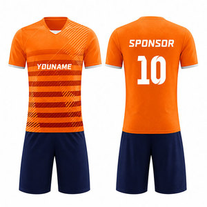 Conjunto de Camisetas de Fútbol con Estampado Digital Personalizado, Unisex, Manga Corta, Secado Rápido, Transpirable, Cuello Redondo, Impresión del Nombre del Equipo y del Jugador, Elástico - Product Image 1