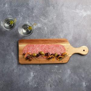 Planche à découper en bois d'acacia, style palette longue, épaisse et durable, design sûr pour les couteaux, idéale pour couper, servir et l'usage quotidien en cuisine - Product Image 4