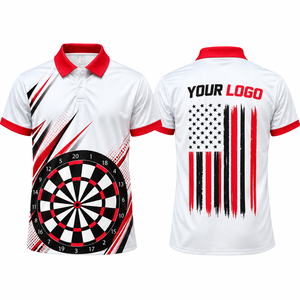 Custom Darts Polo <b>Shirt</b> <b>Men</b>’s Professional Sportswear Sublimation Dartboard Design Short Sleeve Performance Polo <b>Shirt</b> Custom Te - Product Image 2