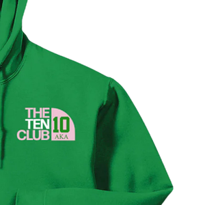 Sweat à capuche brodé AKA The Eleven Club 11, sweat à capuche en molleton de coton premium vert AKA, unisexe - Product Image 2