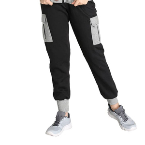 Women's Color Blocking Tracksuit Full <b>Zip</b> <b>Hooded</b> Jacket With Cargo Pants Casual Autumn Wear Breathable Polyester Cotton Set - Product Image 3