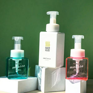 Flacon en mousse avec impression sérigraphique, couleur et logo personnalisés, rechargeable, 250 ml, 450 ml, carré, PETG, gel douche, savon pour les mains, emballage cosmétique - Product Image 3
