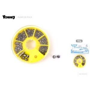 Plomada de Pesca Yommy de 50g, Redonda, en Caja con Boquilla Abierta - Product Image 2