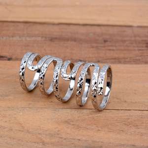 SHYAM JEWELRS 925 <b>Sterling</b> <b>Silver</b> Luxury Starburst Splint <b>Ring</b> <b>Adjustable</b> Arthritis Sun Pattern Support Band - Product Image 2