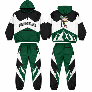 Conjunto Deportivo Personalizado para Hombre, Chaqueta con Capucha y Pantalones Jogger, Estilo Urbano con Bloques de Color - Product Image 2