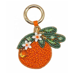 Handmade 10cm Glass Beads Watermelon <b>Keychain</b> or Bag Charm Decorative Indian Use for Handbags Totes or Backpacks BY MULTI CRAFT - Product Image 2
