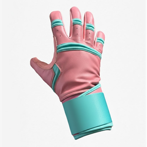 Gants de frappe de baseball professionnels en cuir Cabretta, ambidextres, fermeture auto-agrippante, écologiques, logo personnalisé, antidérapants - Product Image 1