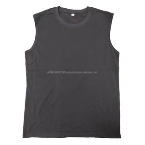 Vêtement de sport sans manches en coton 100% personnalisé avec logo imprimé, 180 g/m², pas cher, pour hommes, débardeur de sport - Product Image 5