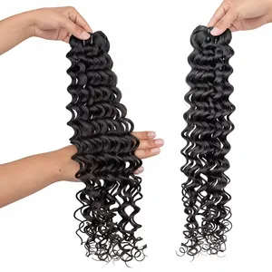 ผมมนุษย์แบบ Body Wave ที่ยังไม่ผ่านกระบวนการ 3 ชิ้น แบบเย็บด้วยเครื่องจักรสองชั้น เกล็ดผมเรียงตัวกันอย่างดี ผมเวอร์จิ้นสำหรับต่อผม - Product Image 6