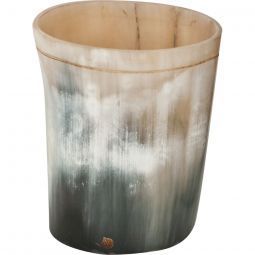 Juego de 4 Tazas de Cuerno de Búfalo Natural Pulido, Tazas para Beber con Diseño Marmoleado Blanco y Negro, Decoración para el Hogar - Product Image 2