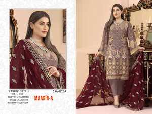 Trajes de Georgette para Mujer Estilo Indio y Pakistaní para Fiestas, con Bordados Elaborados, Santoon Nazneen Dupatta, Precio Bajo - Product Image 3