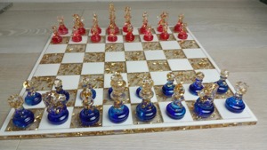 Juego de Ajedrez de Resina Artístico Hecho a Mano, Estilo Deportivo, Forma Personalizada, Tablero de Ajedrez Recreativo para Acción de Gracias/Año Nuevo - Product Image 2